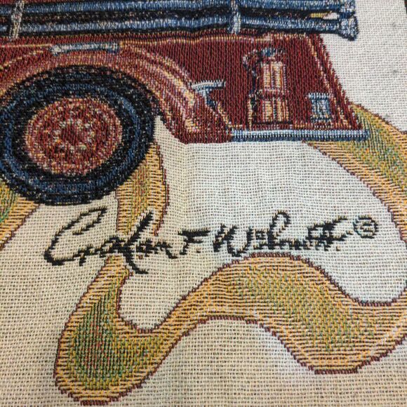 Sharon Pedersen Fire Department Tapestry Blanket Multi Size 52x46 Logo - Picture 3 of 5